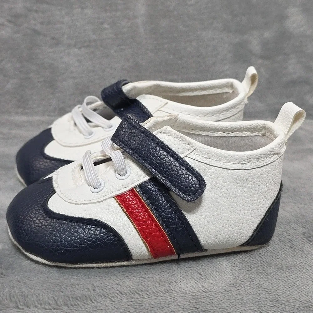 First Steps Baby Shoes 6-9‎ Months Red White Blue
